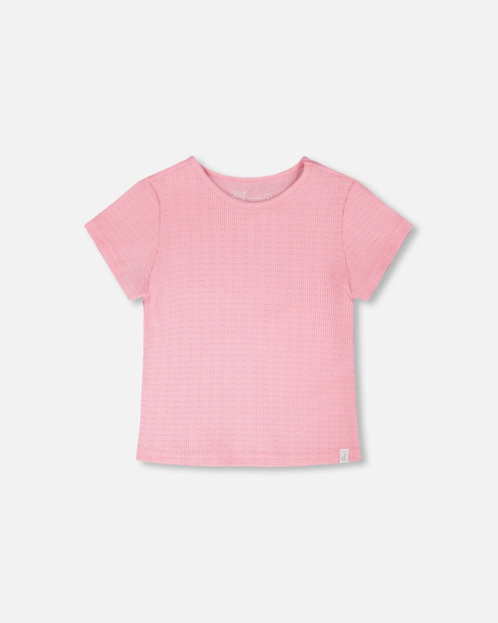 Crinkle Jersey T-Shirt Pink-0