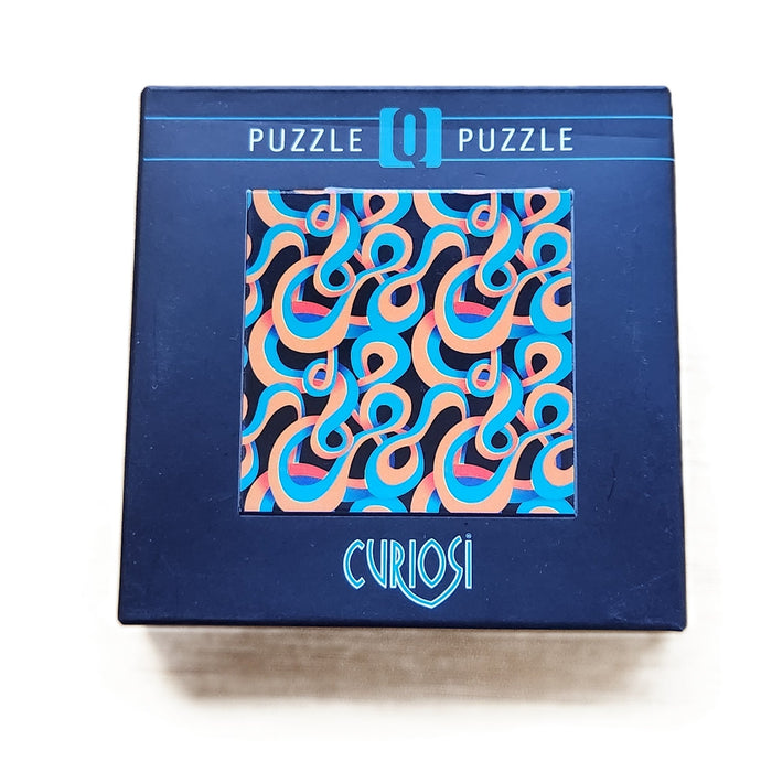 Curiosi abstract q puzzle on a white background