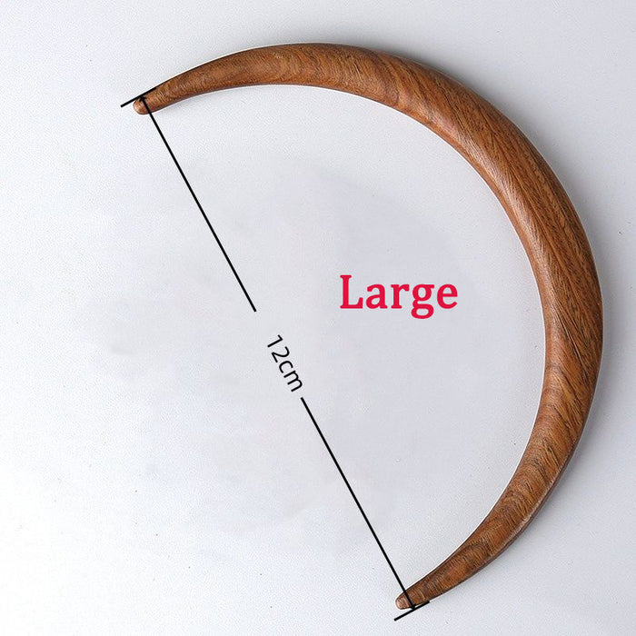 Ebony & Green Sandalwood Hair Stick – 12cm Half-Moon Wooden Hair Pin for Women | Natural Fragrant Finish
