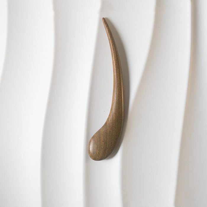 Ebony & Green Sandalwood Hair Stick – 15cm Taiji Wooden Hair Pin for Women | Natural Fragrant Finish