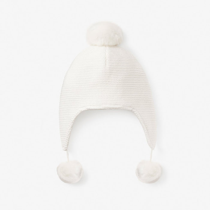 Elegant Baby White Pom Pom Hat