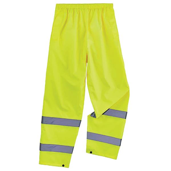 Ergodyne Glowear 8916 Lightweight Hi-Vis, Class E, Rain Pants, Medium, Lime