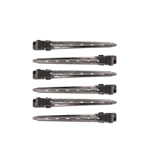 EUROSTIL METAL HAIR CLIPS - 6 PIECES