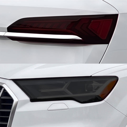 Fits Audi Q7 2020-2024 Full Headlight Taillight Precut Smoked PPF Tint Kit Film Overlay  - Bogar Tech Designs