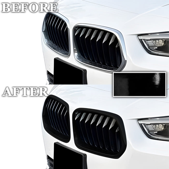 Fits BMW X2 2018-2023 Vinyl Chrome Delete Grille Blackout Decal Stickers Overlay Film - Bogar Tech Designs