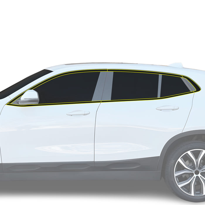 Fits BMW X2 2018-2023 Vinyl Chrome Delete Grille Blackout Decal Stickers Overlay Film
