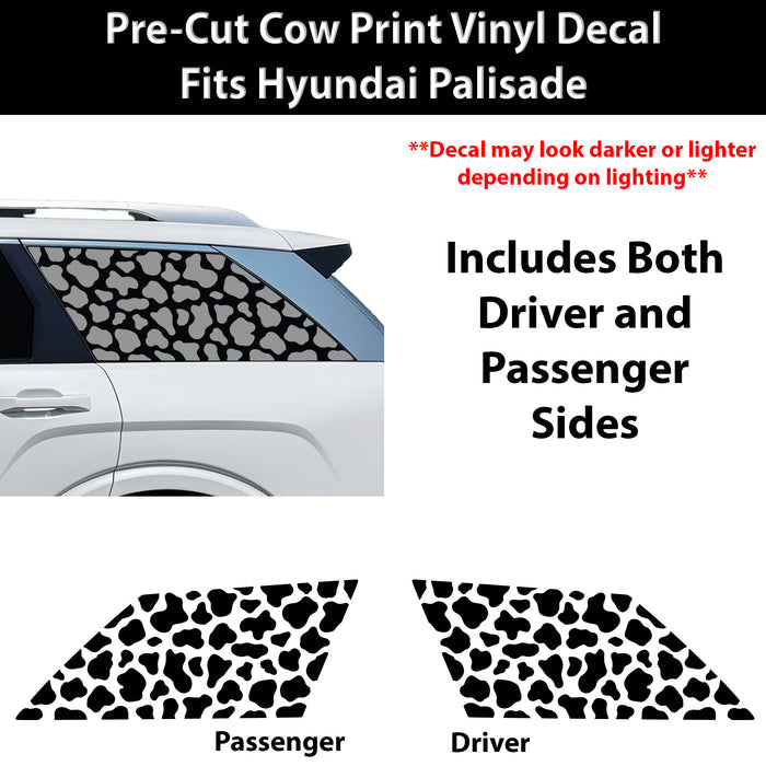 Fits Hyundai Palisade 2026-2027 Animal Leopard Cheetah Cow Window Vinyl Decal Stickers - Bogar Tech Designs