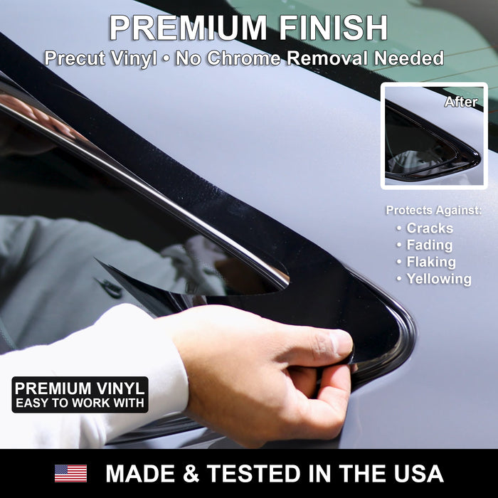 Fits Jeep Grand Wagoneer L 2026-2027 Vinyl Chrome Delete Grille Blackout Decal Stickers Overlay Film - Bogar Tech Designs