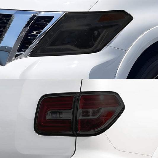 Fits Nissan Armada 2017-2020 Full Headlight Taillight Precut Smoked PPF Tint Kit Film Overlay  - Bogar Tech Designs