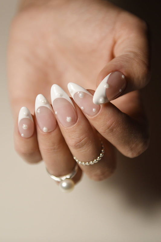 FRENCH & PEARLS Nails – Luxury Handmade Reusable Press On Nails