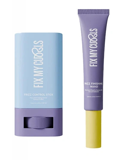 Frizz Control Stick and Frizz Finishing Wand from Fix My Curls on a white background