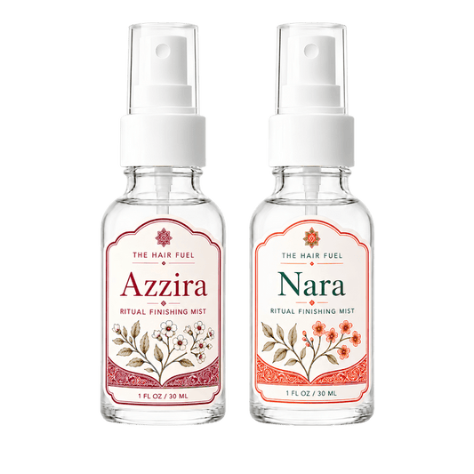 Golden Botanical Hair Finishing Mist Mini Duo | Azzira + NaraThe Hair Fuel