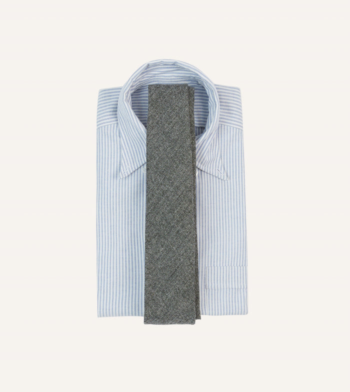 Grey Shetland Wool Tipped Tie