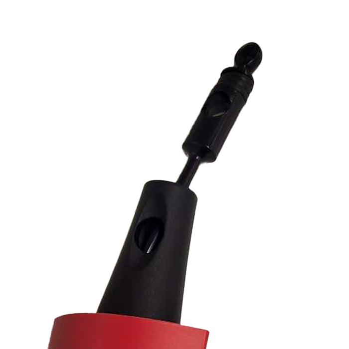 RED BEAUTY by KISS small thermal round brush close up black handle with red barrel and vented tip
