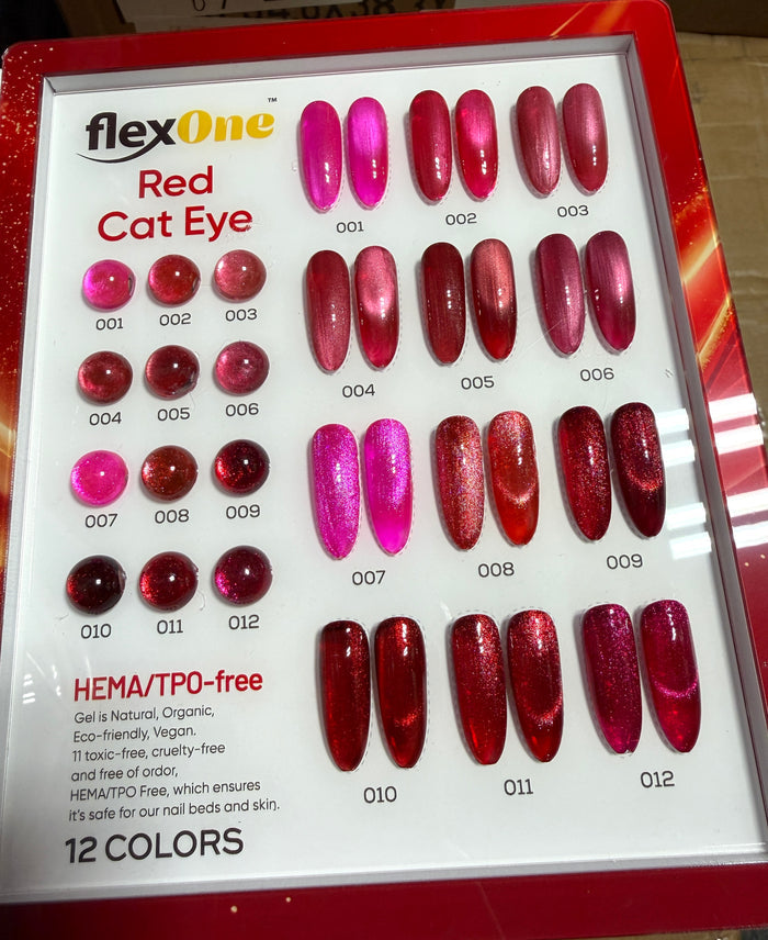 HOT PINK & RED Cat Eye Gel Collection - 12 colors