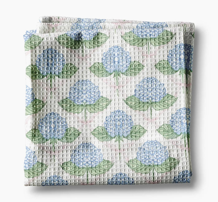 Hydrangea Flower Chinoiserie Kitchen Towel