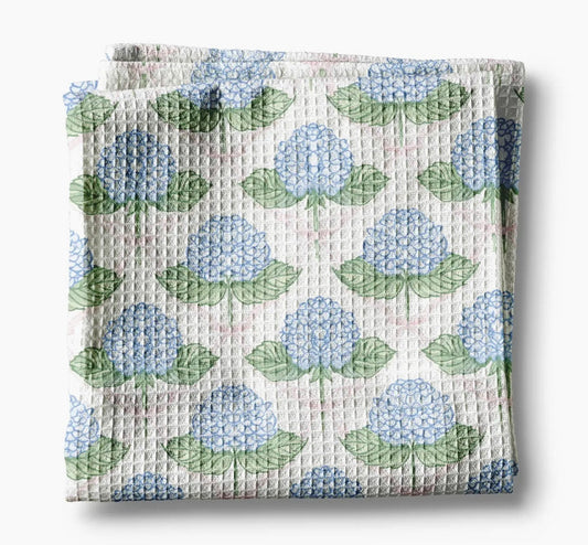 Hydrangea Flower Chinoiserie Kitchen Towel