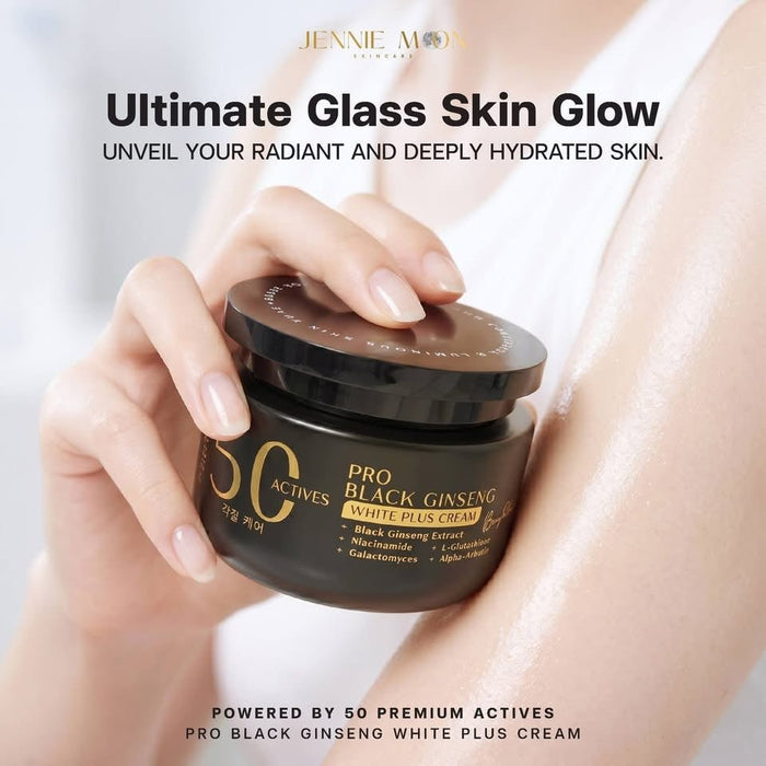 Jennie Moon PRO Black Ginseng White Plus Cream 250ml كريم جيني مون برو بالجينسنغ الأسود والأبيض بلس - Princess Cosmetics Qatar