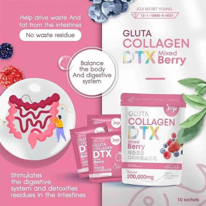 Joji Gluta Collagen DTX – Mixed Berry (200,000mg) - Collagen Supplement / Beauty Drink Powder - Joji -- United Arab Emirates -- Pinky Cosmetics