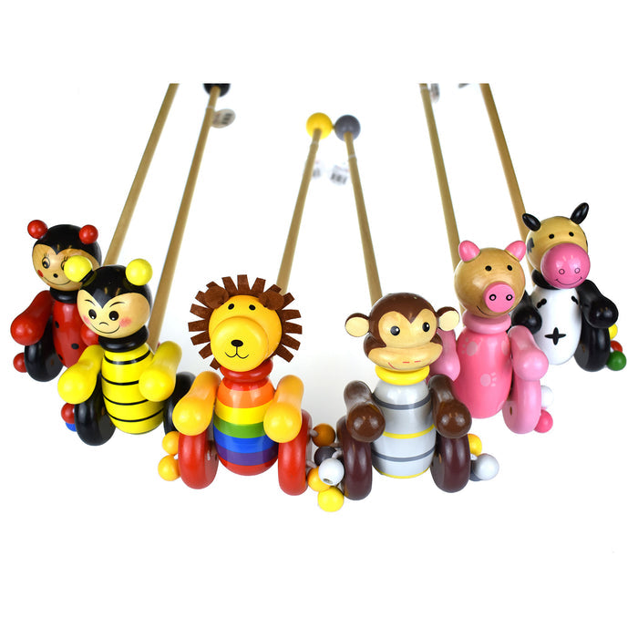 Kaper Kidz Push Along Wooden Animals