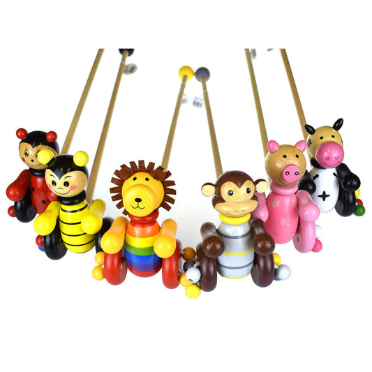 Kaper Kidz Push Along Wooden Animals