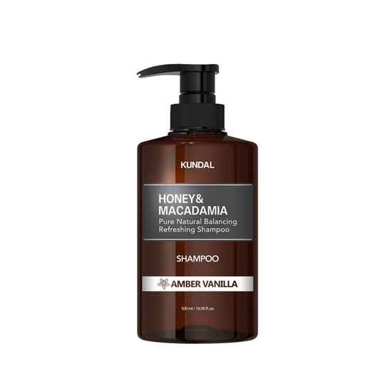 Kundal Honey & Macadamia Pure Natural Balancing Refreshing Shampoo Amber Vanilla 500 ml - Beauty Tribe