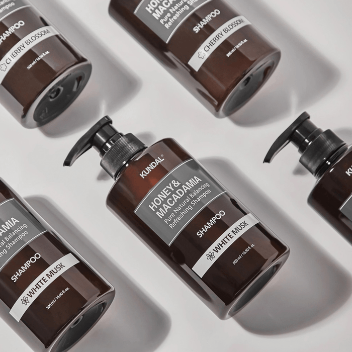Kundal Honey & Macadamia Pure Natural Balancing Refreshing Shampoo Amber Vanilla 500 ml - Beauty Tribe