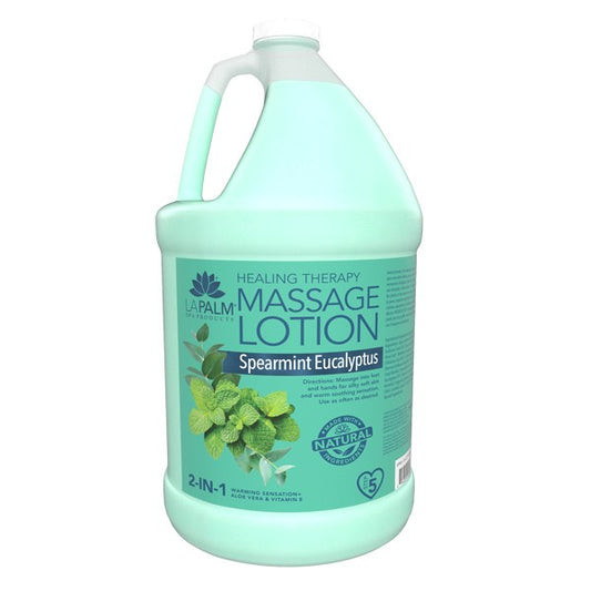 La Palm Healing Massage Lotion - Spearmint Eucalyptus - Gallon size