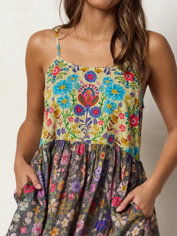 Lana Mini Dress - Flung Floral Wildflowers-view 1