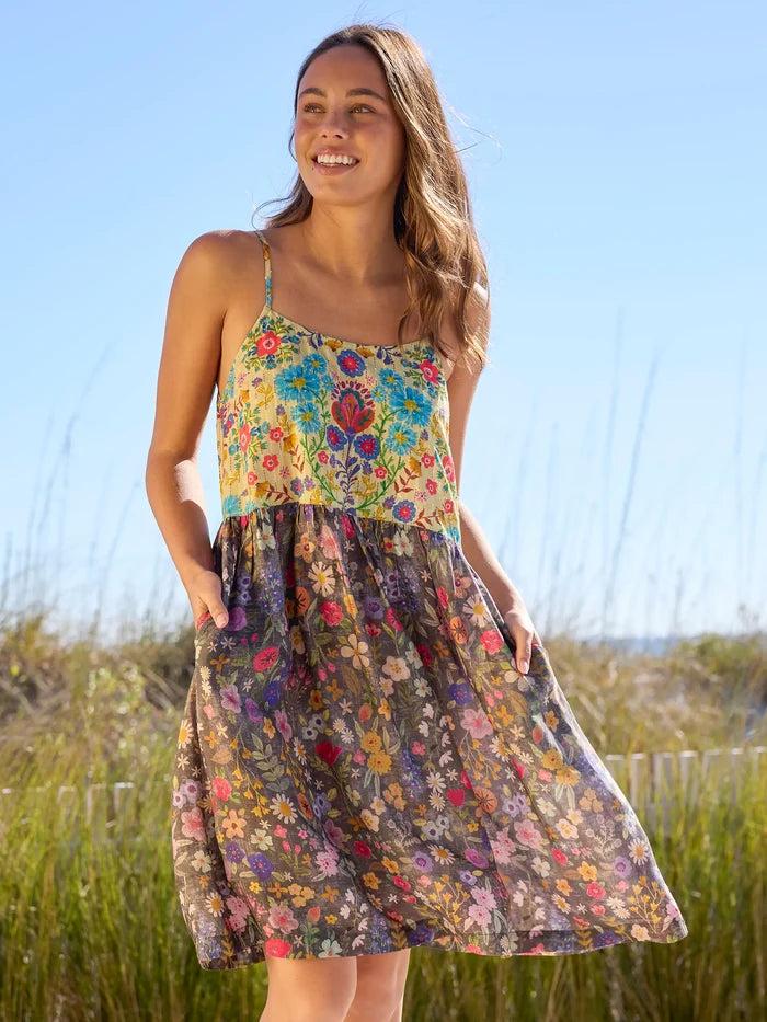 Lana Mini Dress - Flung Floral Wildflowers-view 2