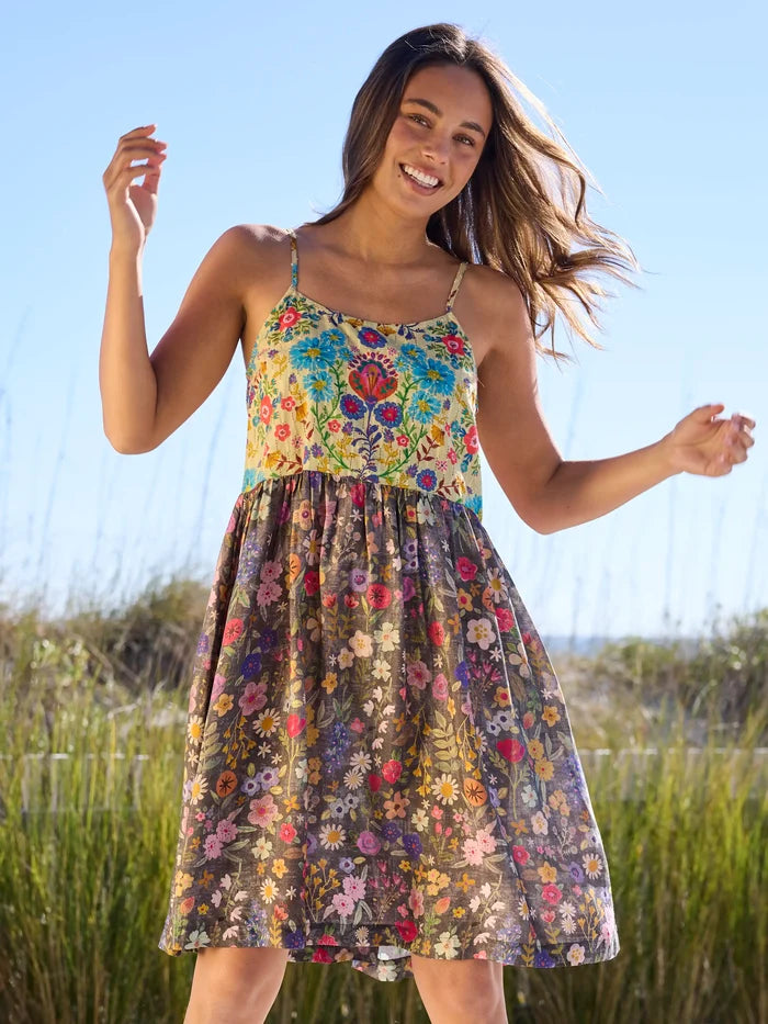 Lana Mini Dress - Flung Floral Wildflowers-view 7