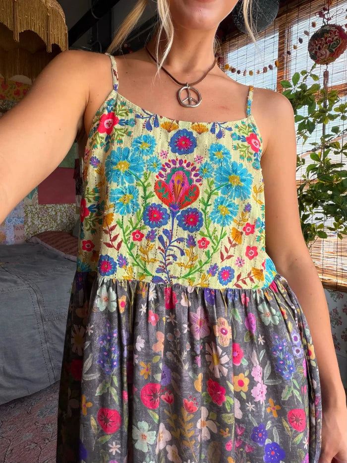 Lana Mini Dress - Flung Floral Wildflowers-view 9