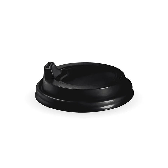 90mm Large Black PS Sipper BioCup Lid - 1000/ctn - TEM IMPORTS™