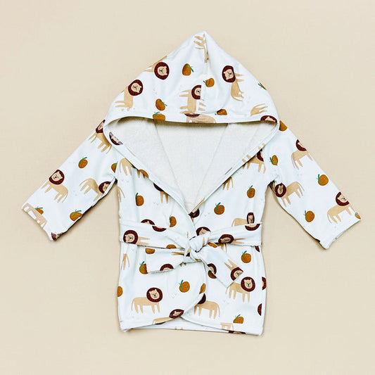Lion Hooded Baby Bath Robe (Organic Cotton) by Viverano