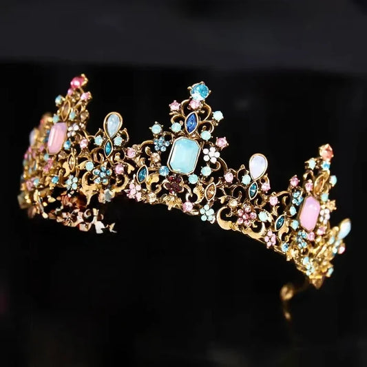 Wedding Hair Accessories - Bohemian Antique Gold Bridal Tiara