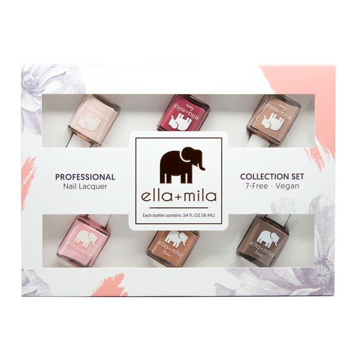 Love Collection Set B 6-pack nail polish gift box, front view