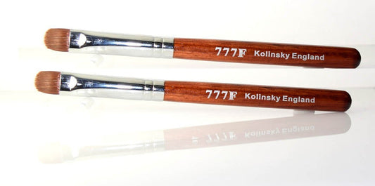 Manicure & Pedicure French Brush - 777F Red Wood Handle Size #10