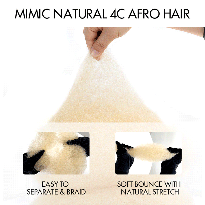 qvr afro kinky hair blonde bulk for black women natural style