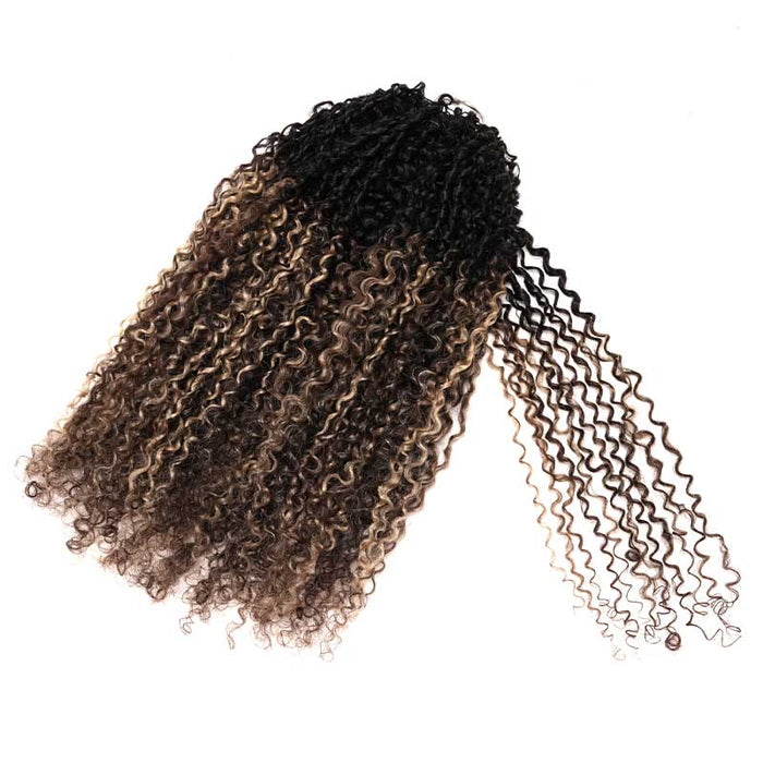 MATCH SALE|QVR Sun-Kissed Blonde Mixed Highlights Burmese Kinky Curly Crochet Hair