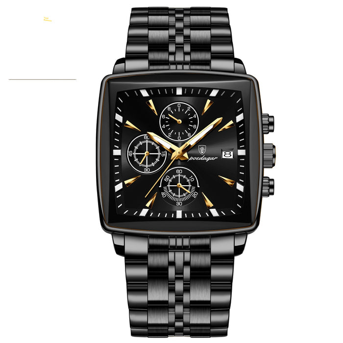 Men's Multifunctional Business Watch - Waterproof Stainless Steel Fashion Watch