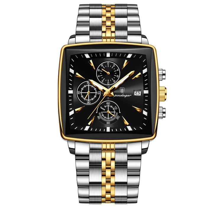 Men's Multifunctional Business Watch - Waterproof Stainless Steel Fashion Watch