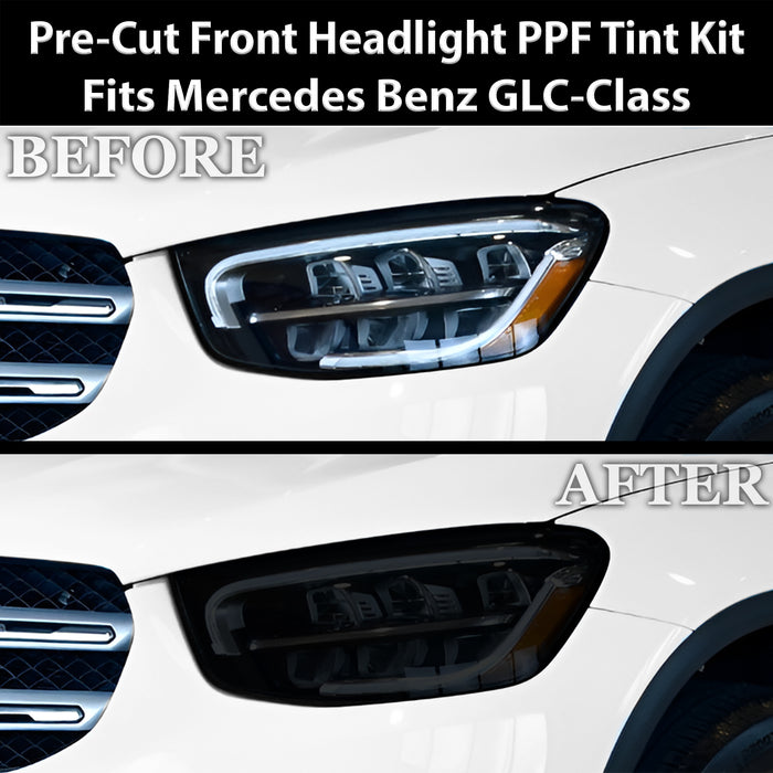 Fits Mercedes-Benz GLC-Class 2016-2022 Full Headlight Taillight Precut Smoked PPF Tint Kit Film Overlay  - Bogar Tech Designs