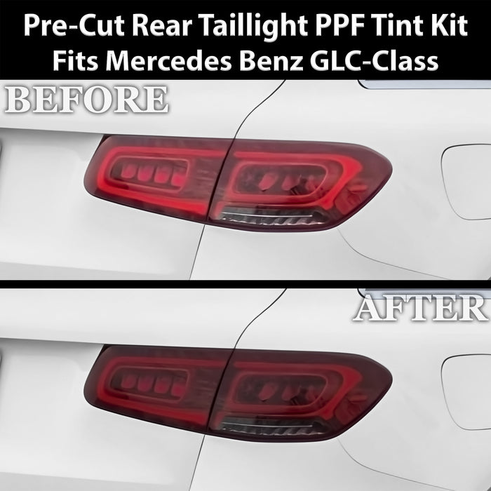 Fits Mercedes-Benz GLC-Class 2016-2022 Full Headlight Taillight Precut Smoked PPF Tint Kit Film Overlay  - Bogar Tech Designs