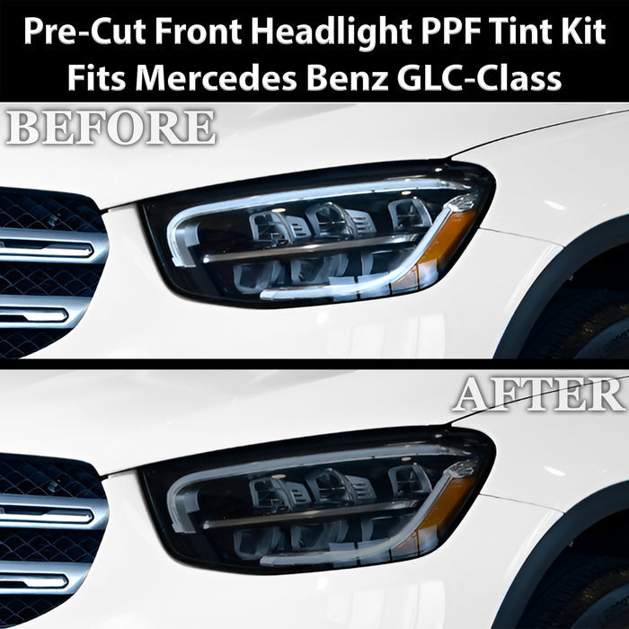Fits Mercedes-Benz GLC-Class 2016-2022 Full Headlight Taillight Precut Smoked PPF Tint Kit Film Overlay  - Bogar Tech Designs