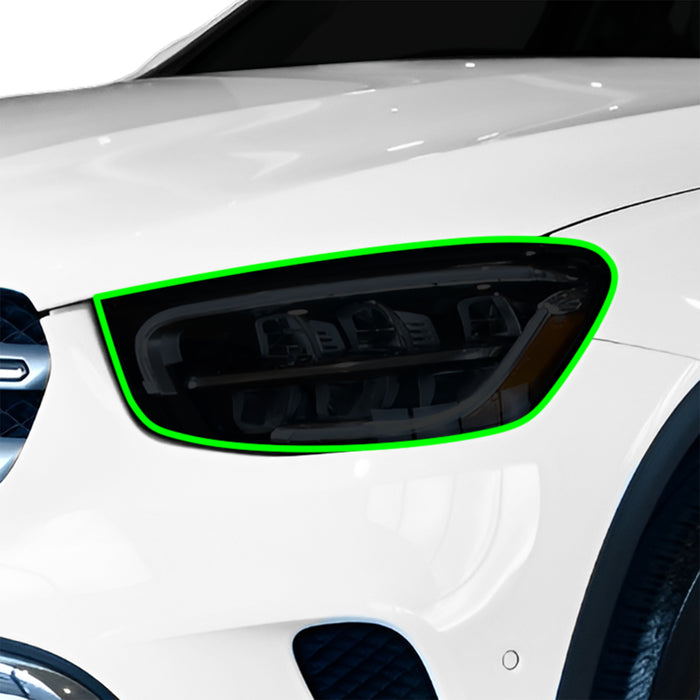 Fits Mercedes-Benz GLC-Class 2016-2022 Full Headlight Taillight Precut Smoked PPF Tint Kit Film Overlay  - Bogar Tech Designs