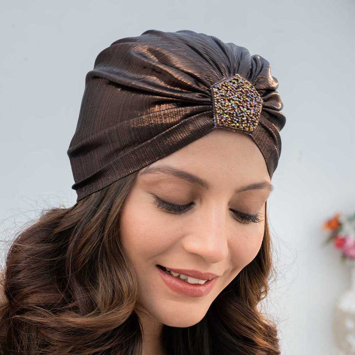 Metallic Turban - Bronze