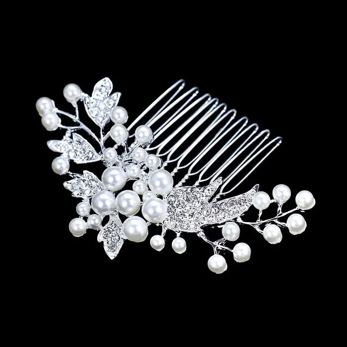 Wedding Hair Accessories - Pearl Bridal Hair Comb - Available in Gold and Silver