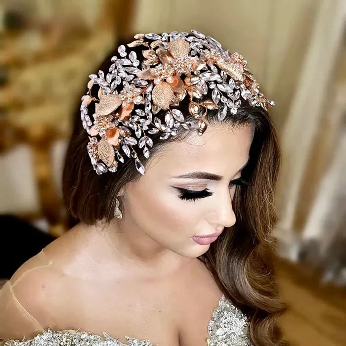 Wedding Hair Accessories - Crystal Bridal Headband - Available in Gold and Silver