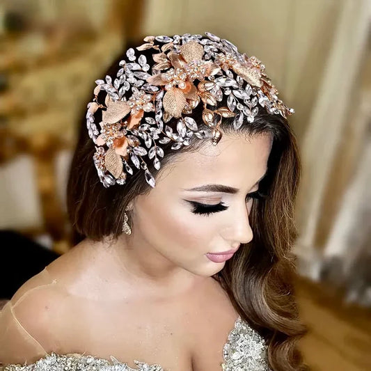 Wedding Hair Accessories - Crystal Bridal Headband - Available in Gold and Silver
