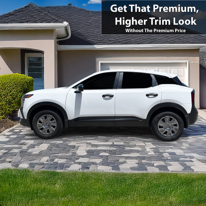 Nissan Kicks 2025-2026 Blackout Chrome Delete Kit – Precut Gloss Black Vinyl Overlays